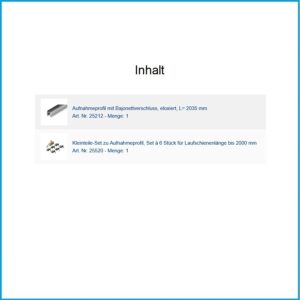 Hawa Set für montier und demontierbare - Laufschiene bis 2000 mm, zu Hawa Junior 80 – Bild 2