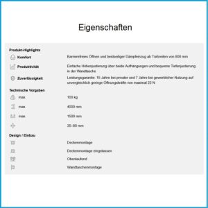 Hawa Laufgarnitur Hawa Junior 100 B Pocket - 100 B Pocket, mit 1 Dämpfeinzug SoftMove 100 und 1 Federpuffer für 1 Tür – Bild 3