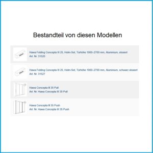 Hawa Holmprofil - für Türhöhe 1900 - 2700 Hawa L 2474 mm – Bild 2