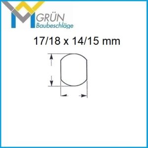 Hebelzylinder-Lochbild 17/18 x 14/15 mm