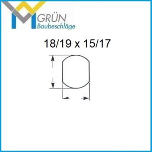 Hebelzylinder-Lochbild-18/19 x15/17 mm