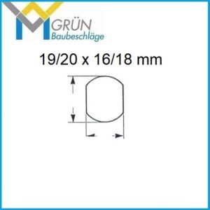 Hebelzylinder-Lochbild-19-20 x 16-18 mm