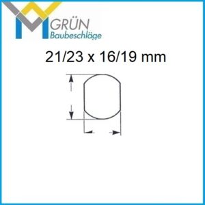 Hebelzylinder-Lochbild-21/23 x 16/19 mm