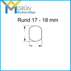 Hebelzylinder-Lochbild-rund 17-18 mm Drehsicherung