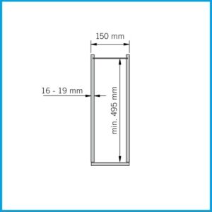 Vauth Sage schmaler Seitenwandauszug SUB-Slim - Ablageset, 2x 150er, Planero lavagrau – Bild 2