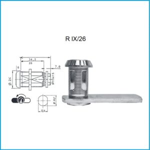 Ronis Hebelzylinder  - R IX/26 verschiedenschliessend Lochbild 20,1 x 17,6 mm – Bild 1
