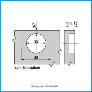 Blum Winkelscharnier +20° aufschlagend mit Blumotion - 79B9555 Clip top zum Schrauben – Bild 2