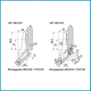 Blum  Winkelscharnier +45° halb aufschlagend mit Blumotion - 79B9658 Clip top zum Schrauben – Bild 4