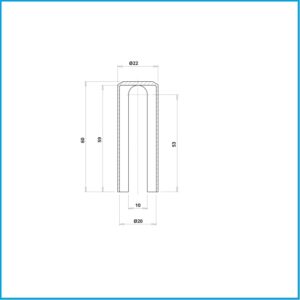 Otlav Übersteckhülsen für 3D Bänder - 20 mm Kunststoff braun – Bild 2