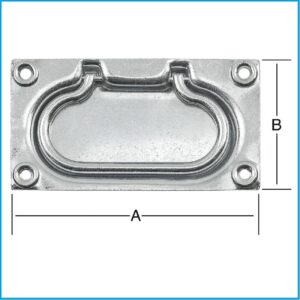 Vormann Kistengriffe einlassbar  - 100 x 80 mm VE 1 Stück – Bild 1